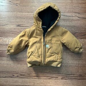 Carhartt Classic Brown/Tan Thick Hooded Jacket 18 months